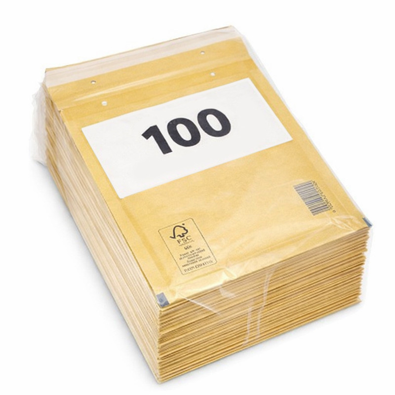 Set 100 plicuri A4 cu bule, antisoc, F16, 240x350+50 mm, auriu - imagine 3